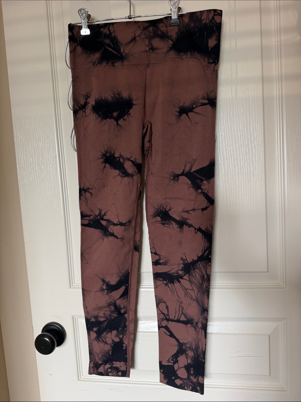 Women’s Tie-Dye Leggings - Brown/Black